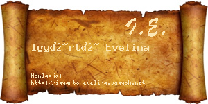 Igyártó Evelina névjegykártya